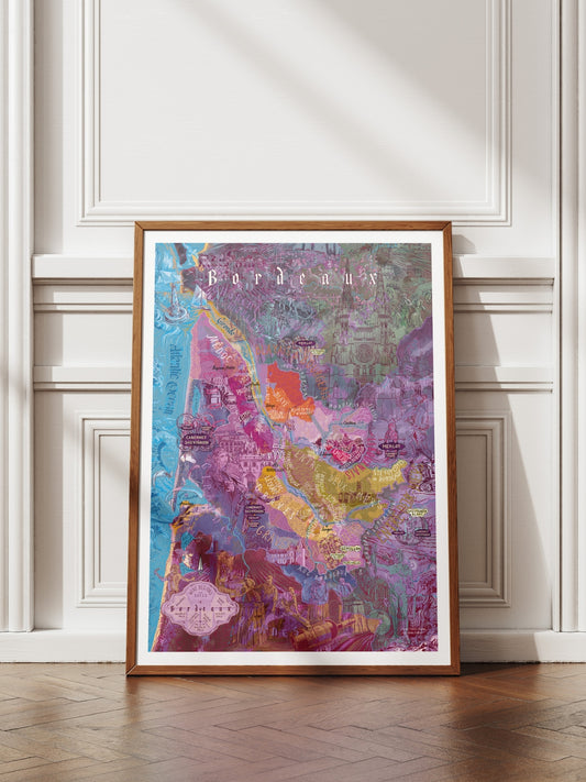 Poster - Bordeaux Wine Map