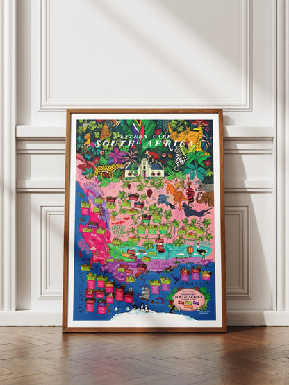 Poster - South Africa Wine Map