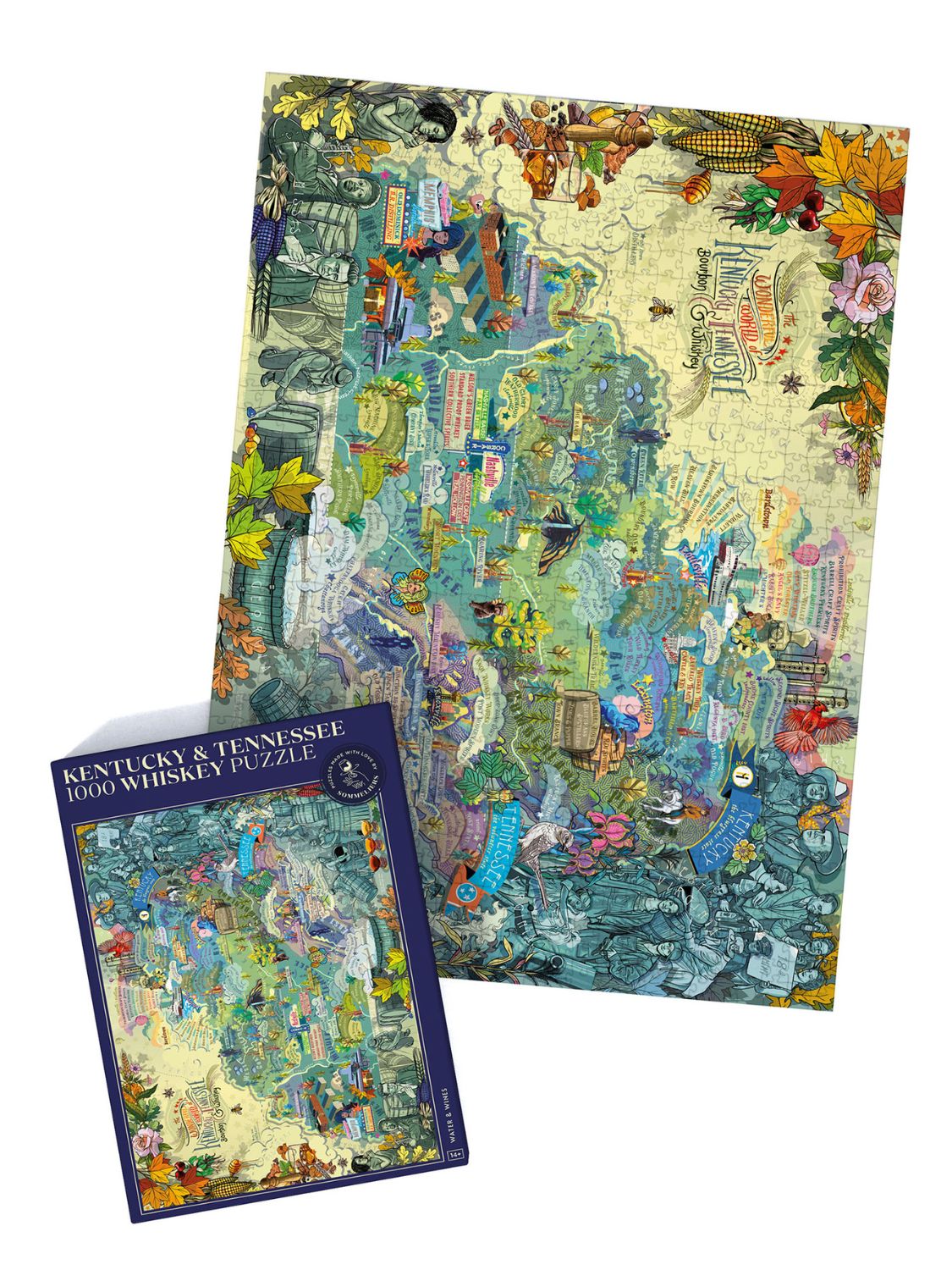 Bourbon Whiskey Puzzle - Kentucky & Tennessee