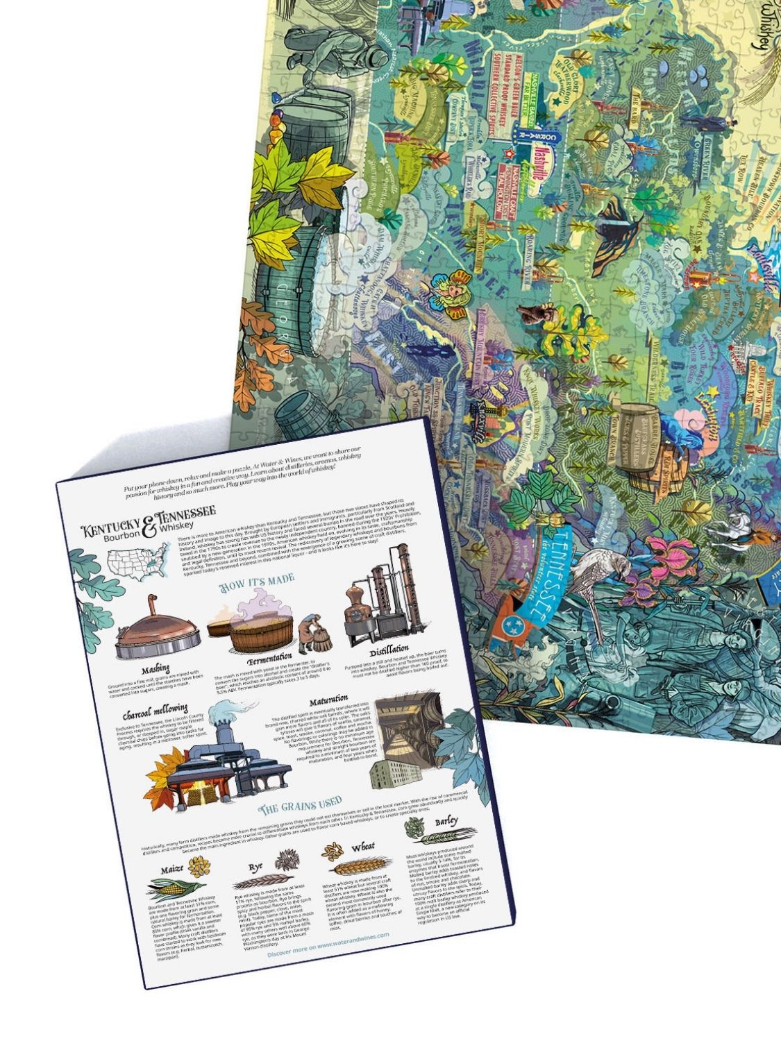 Bourbon Whiskey Puzzle - Kentucky & Tennessee