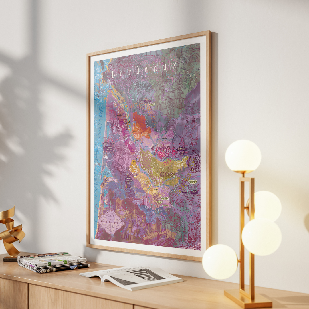 Poster - Bordeaux Wine Map