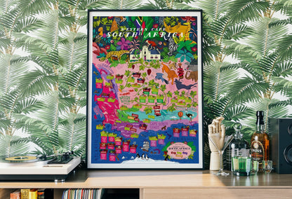 Poster - South Africa Wine Map